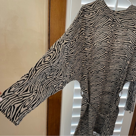 Nanushka Hierro Zebra Print Long Sleeve Minidress, Small - Picture 14 of 14